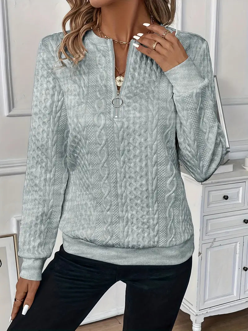 Women’s Cable-Knit Half-Zip Jumper