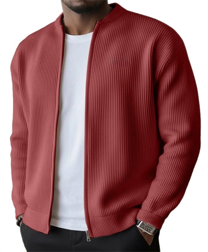 Men’s Ribbed Zip-Up Cardigan