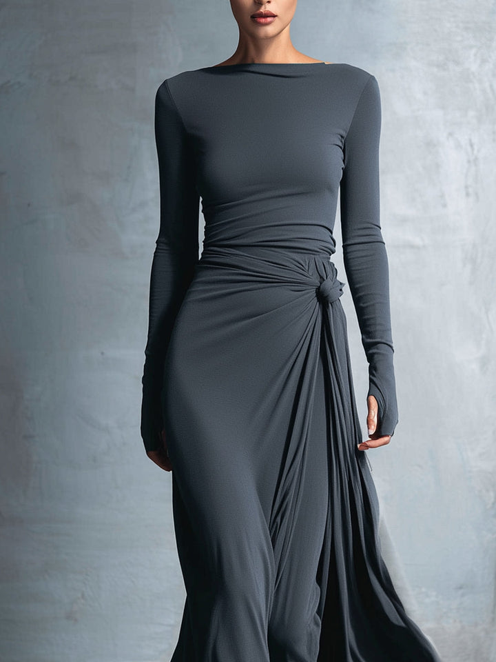 Gabriella | Long Dress with Side Knot