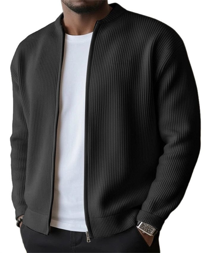 Men’s Ribbed Zip-Up Cardigan