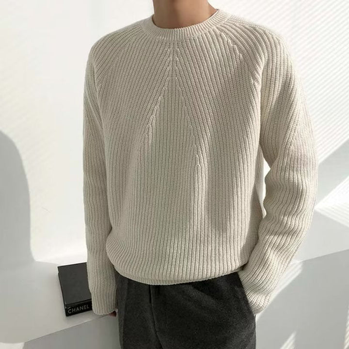 Men’s Chunky-Knit Crew-Neck Jumper