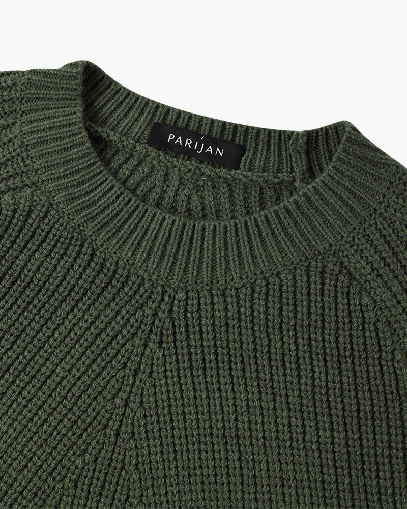 Men’s Chunky-Knit Crew-Neck Jumper