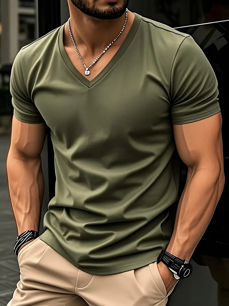 Men’s Slim-Fit V-Neck T-Shirt
