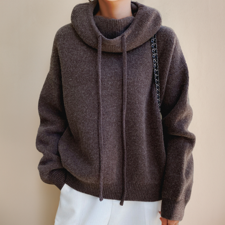 Women’s Oversized Cowl-Neck Knitted Jumper