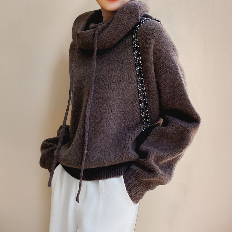 Women’s Oversized Cowl-Neck Knitted Jumper
