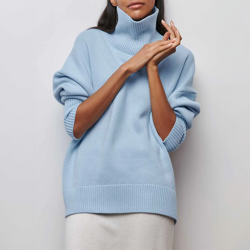 Women’s Oversized Short-Sleeve Roll-Neck Jumper