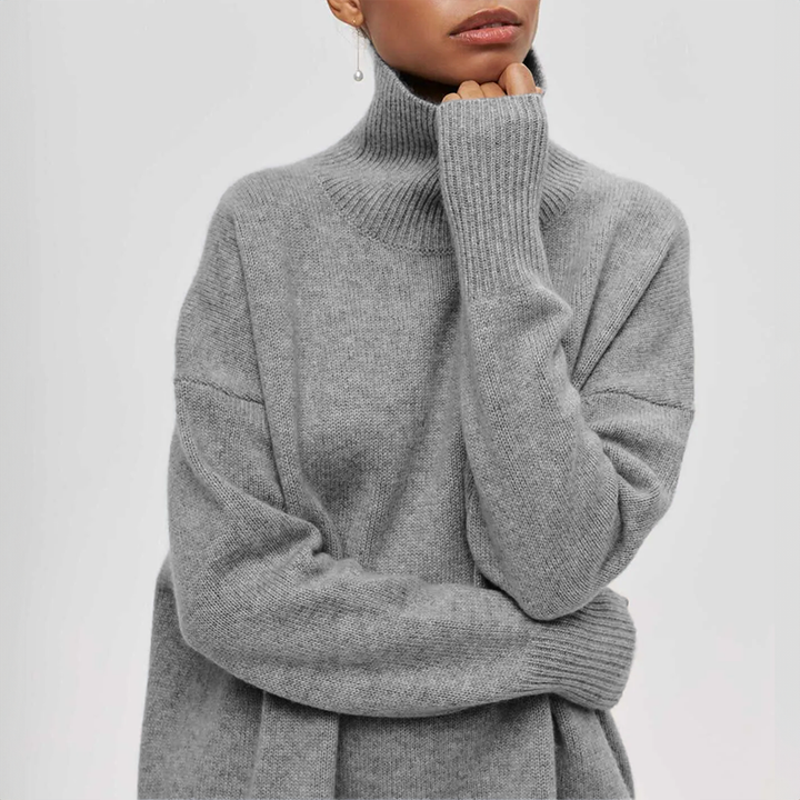 Women’s Oversized Short-Sleeve Roll-Neck Jumper