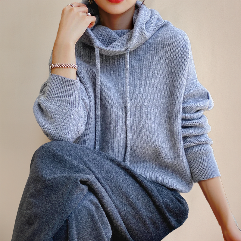 Women’s Oversized Cowl-Neck Knitted Jumper