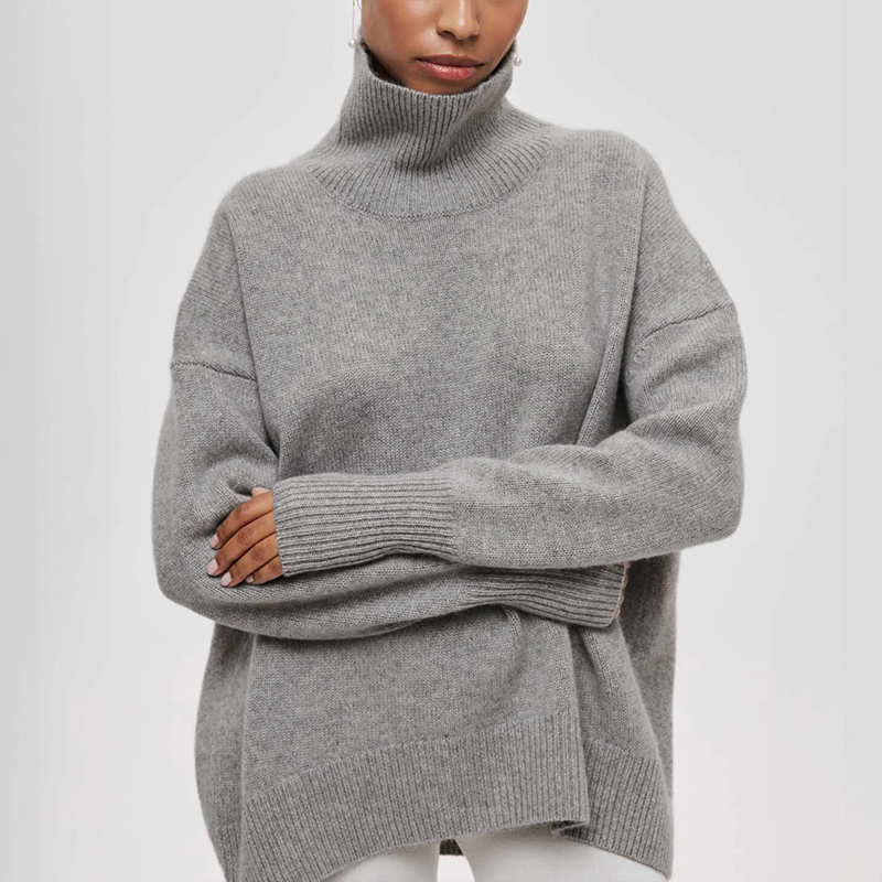 Women’s Oversized Short-Sleeve Roll-Neck Jumper