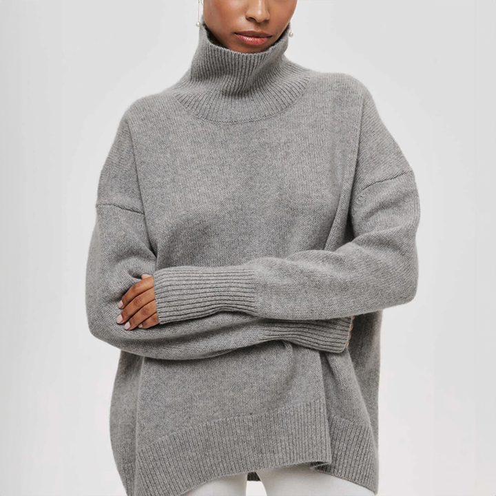 Women’s Oversized Short-Sleeve Roll-Neck Jumper