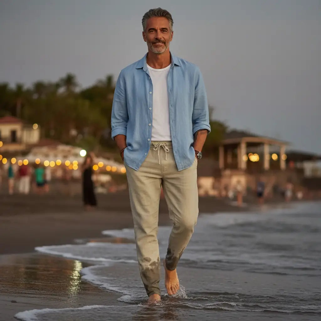 Men’s Lightweight Linen Joggers