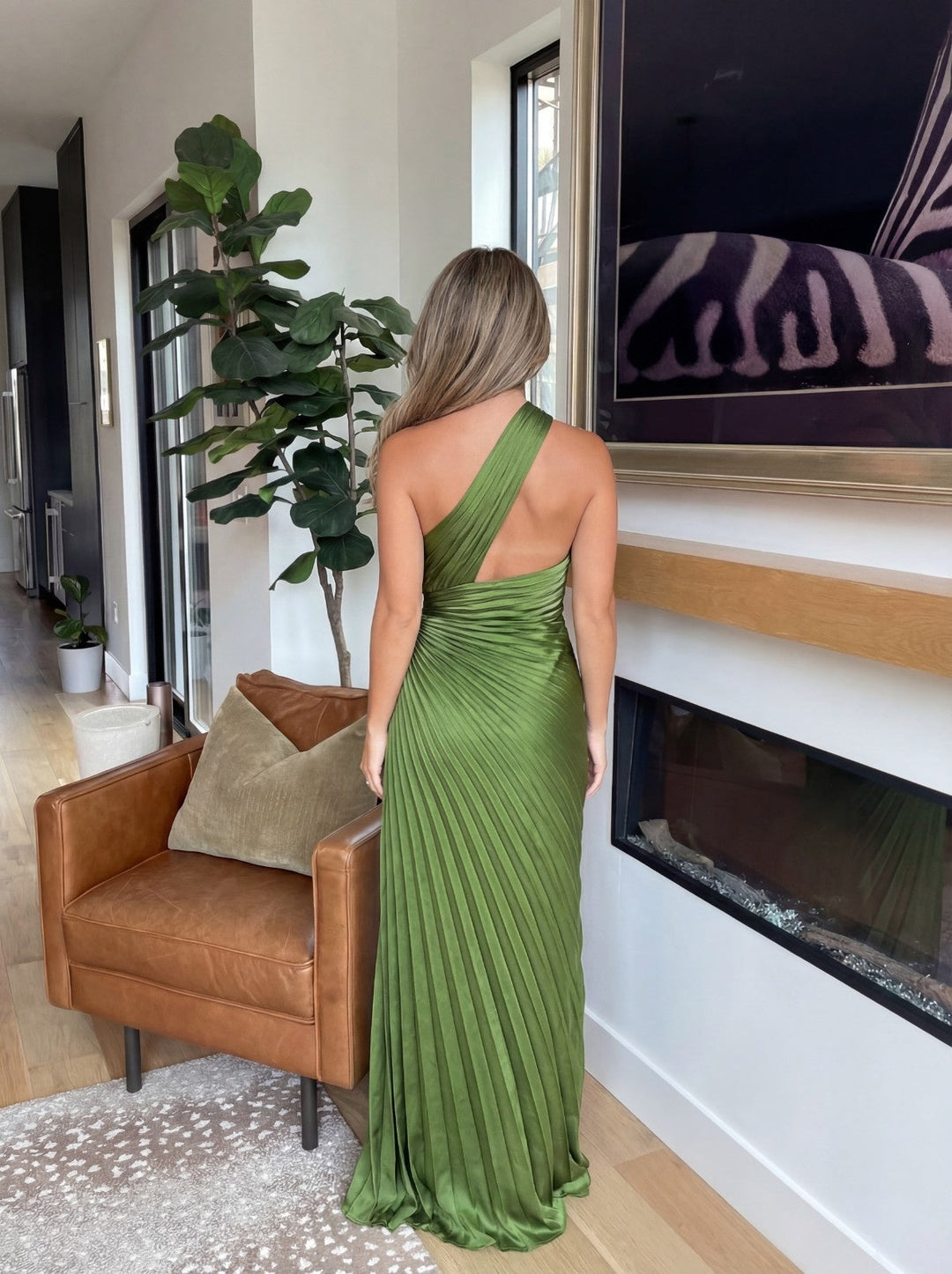 Aurelia | One-Shoulder Pleated Dress