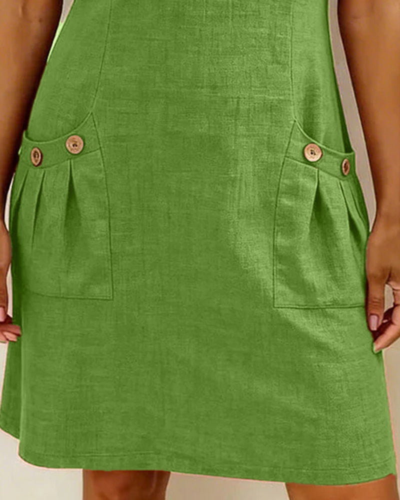 Ellie | Cotton Dress with Zipper Pocket
