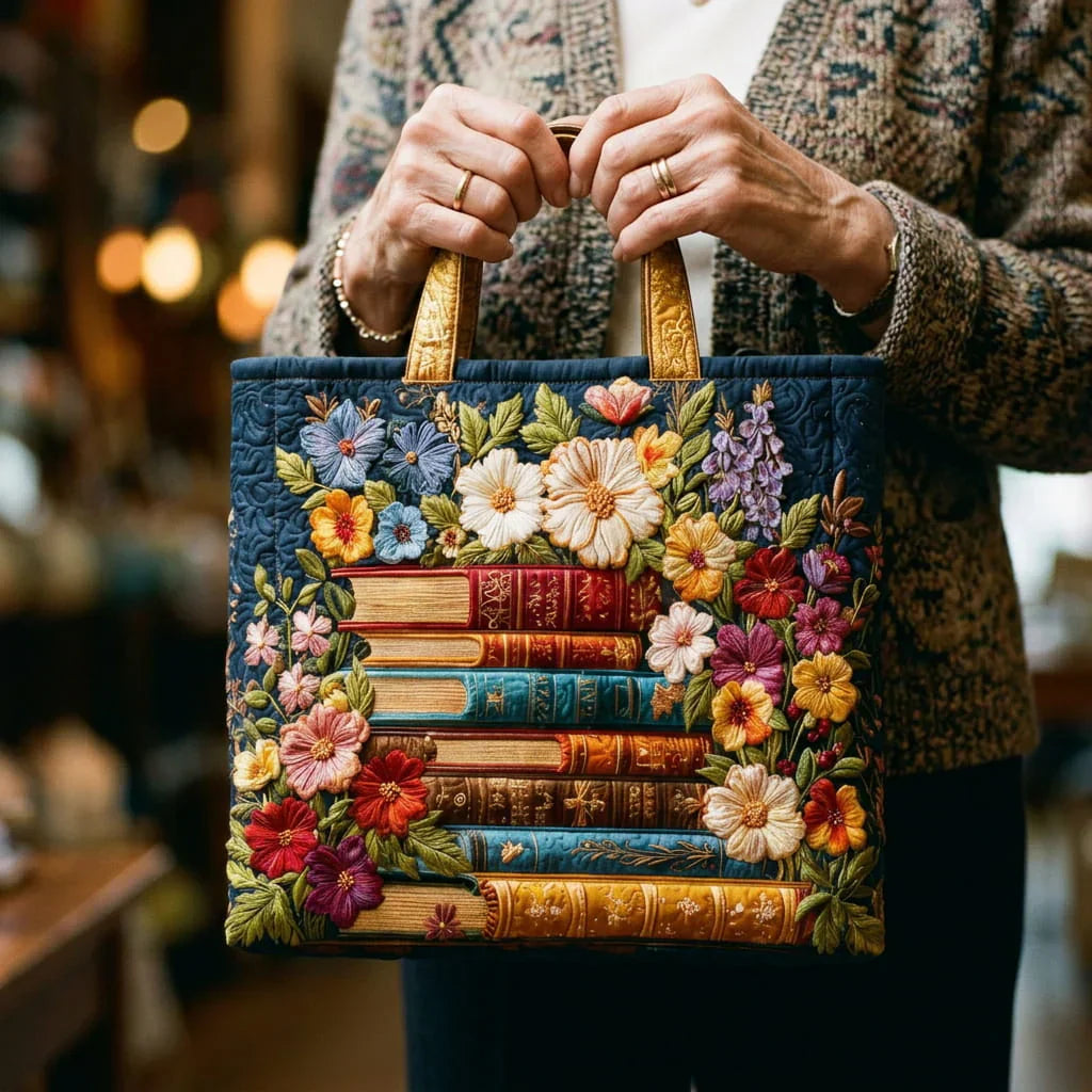 Quilted  - Floral Print and Books