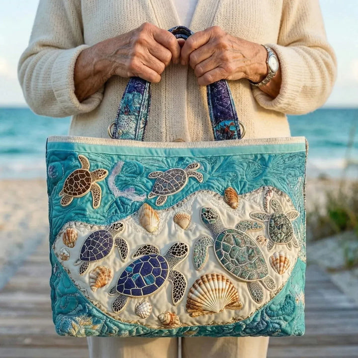 Quilted Tote- Turtle Love
