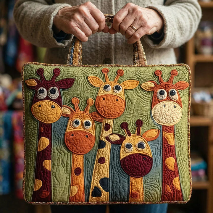 Quilted Tote - Giraffe