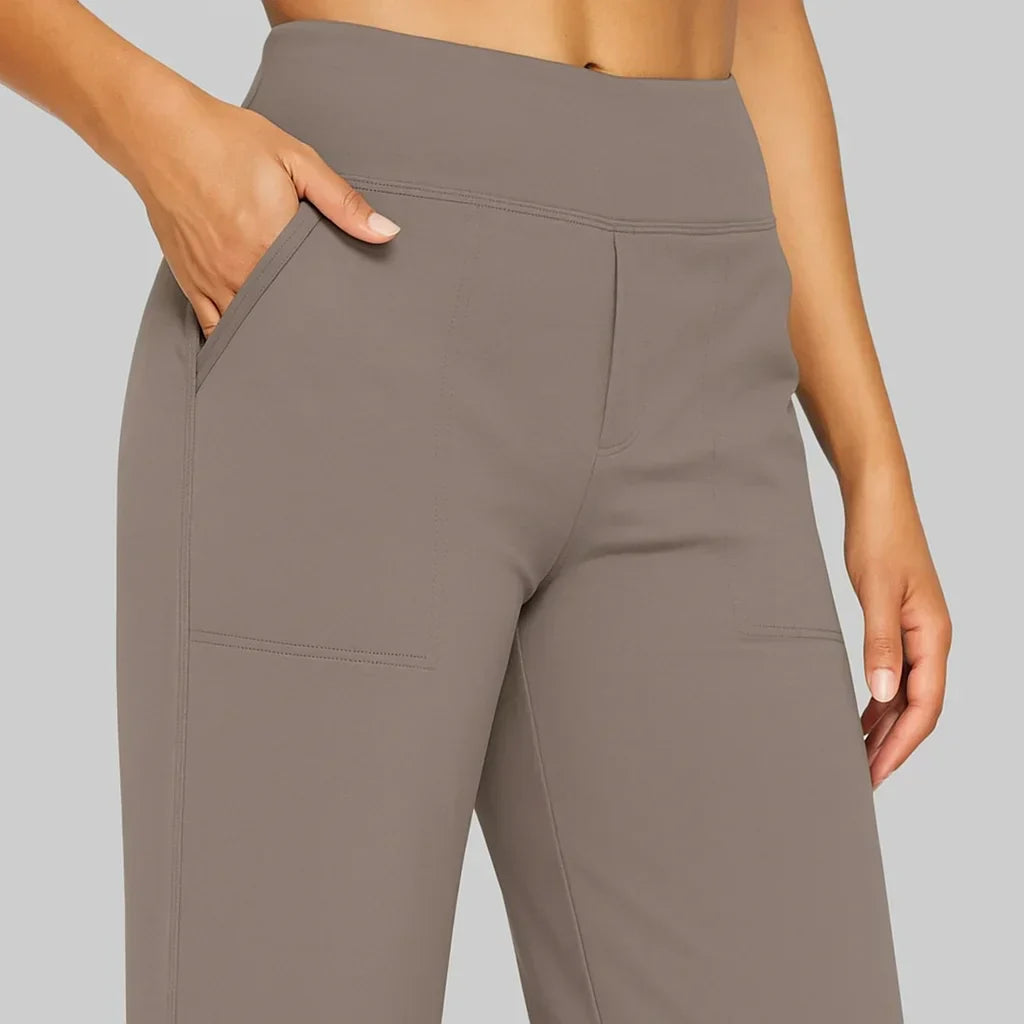 Women’s High-Waisted Stretch Wide-Leg Trousers