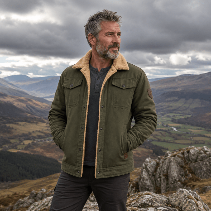 Men’s Fleece-Lined Trucker Jacket