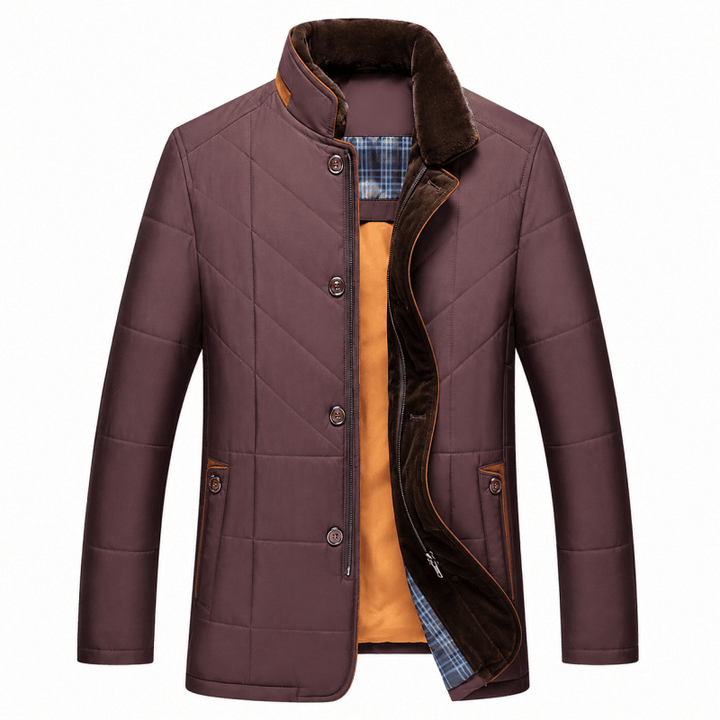 Men’s Quilted Funnel-Neck Jacket