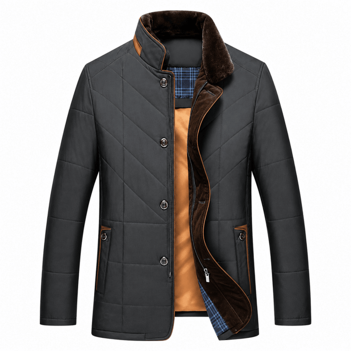 Men’s Quilted Funnel-Neck Jacket