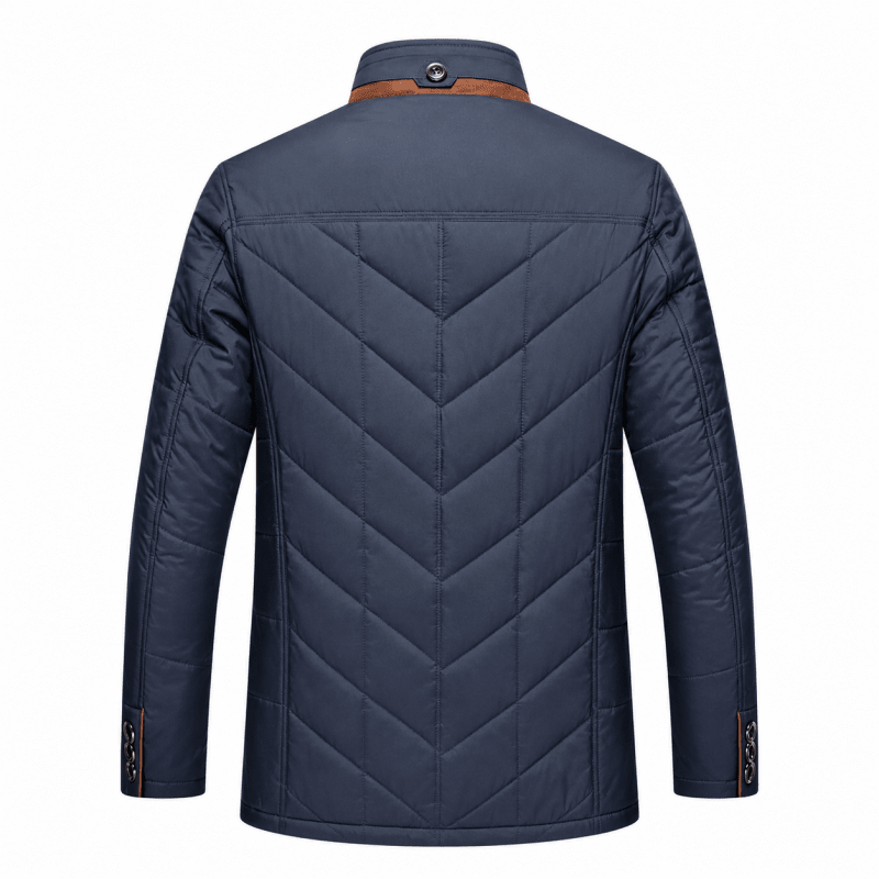 Men’s Quilted Funnel-Neck Jacket