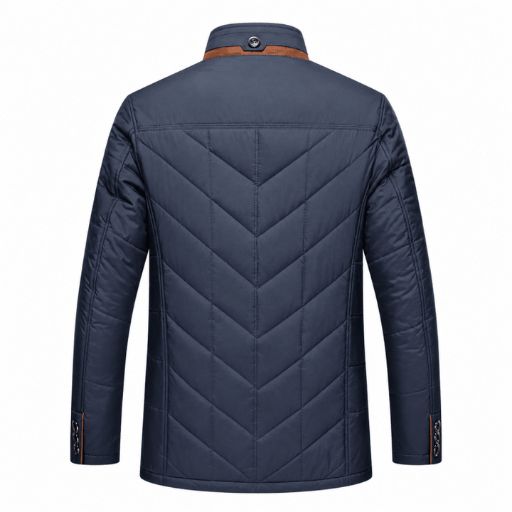 Men’s Quilted Funnel-Neck Jacket