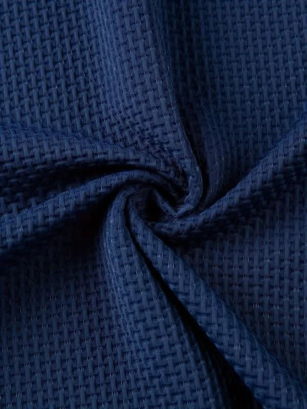 Men’s Textured Button-Up Polo Shirt
