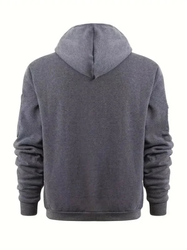 Men’s Multi-Pocket Quarter-Zip Hoodie
