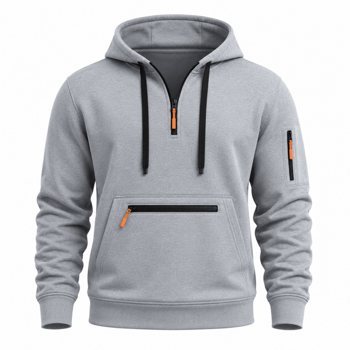 Men’s Multi-Pocket Quarter-Zip Hoodie