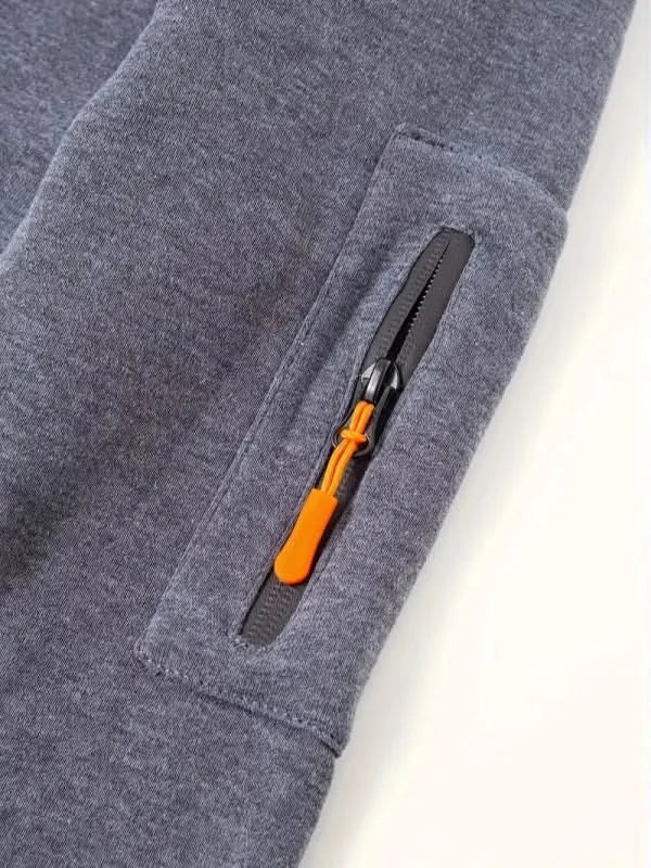 Men’s Multi-Pocket Quarter-Zip Hoodie