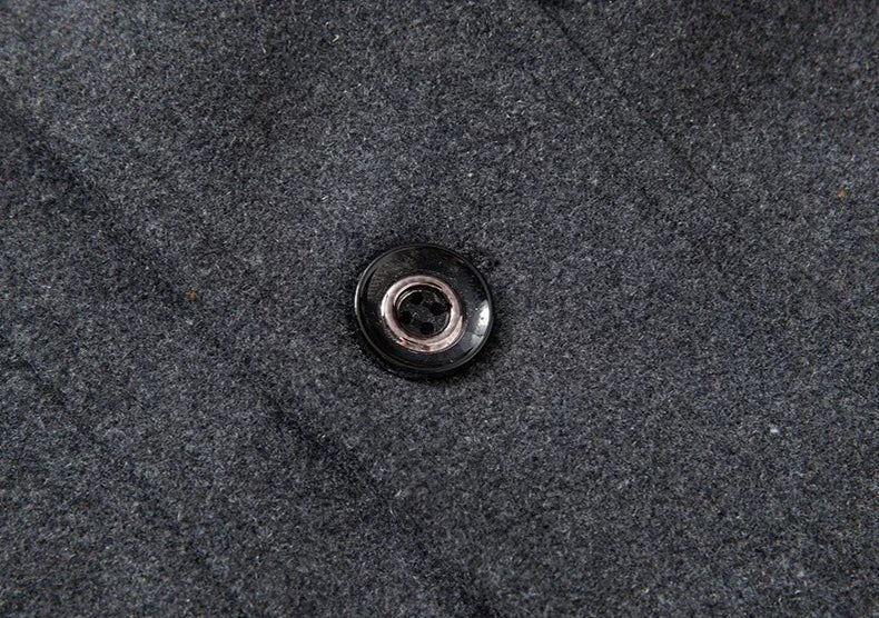 Men’s Layered Funnel-Neck Military Coat