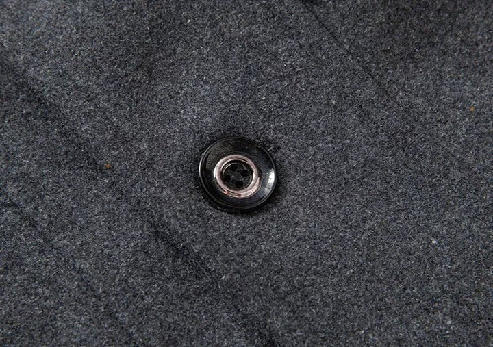 Men’s Layered Funnel-Neck Military Coat