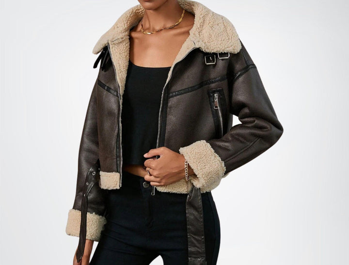 Women’s Fleece-Lined Aviator Jacket