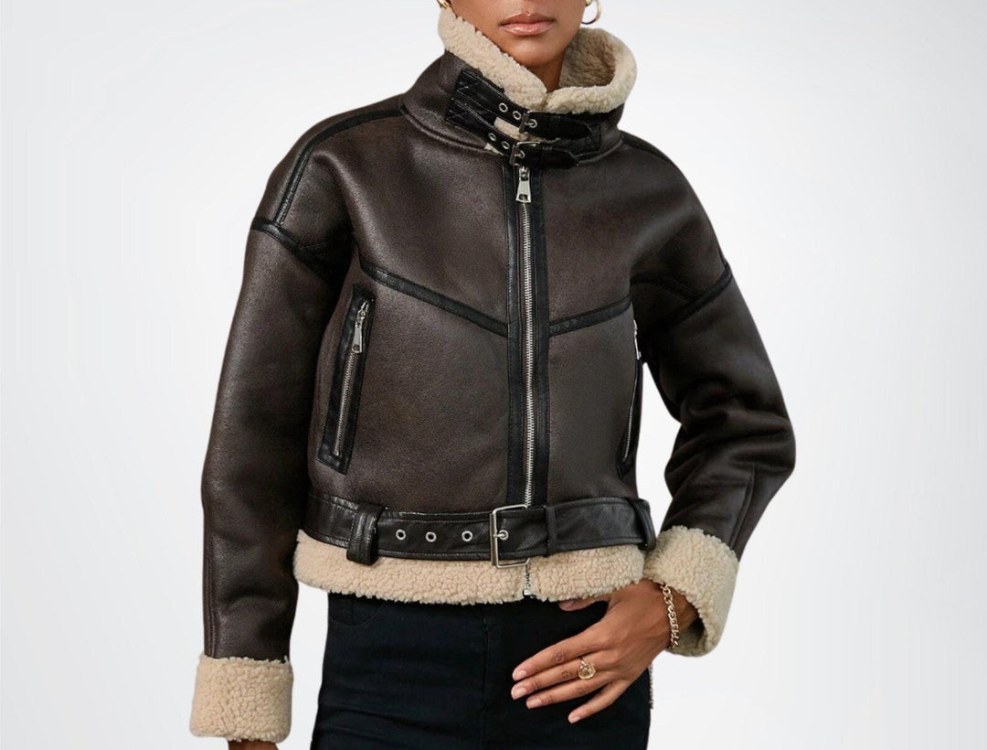 Women’s Fleece-Lined Aviator Jacket