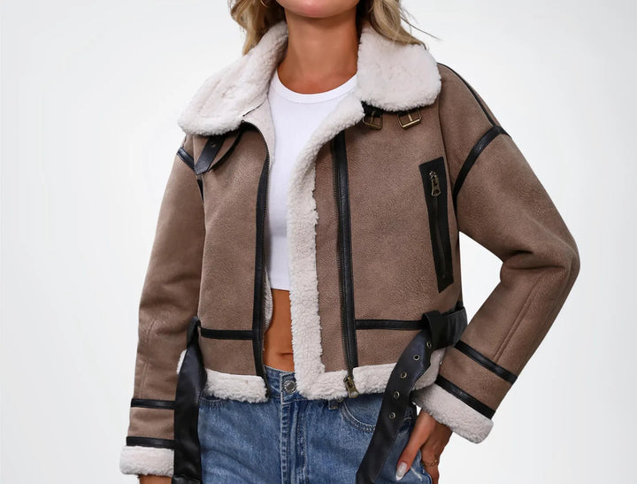 Women’s Fleece-Lined Aviator Jacket
