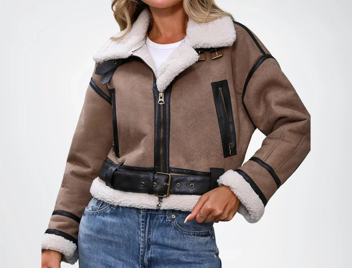 Women’s Fleece-Lined Aviator Jacket