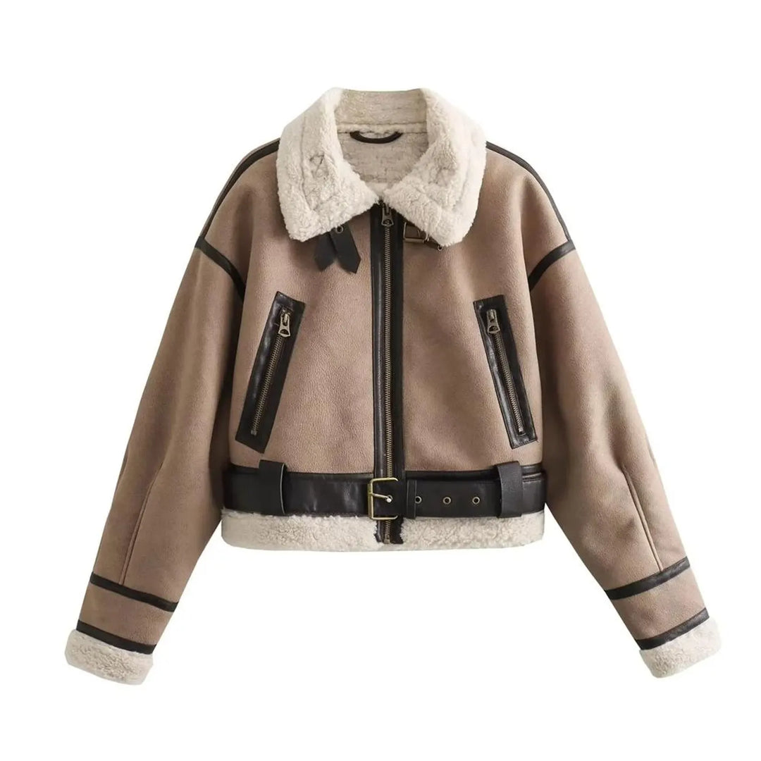 Women’s Fleece-Lined Aviator Jacket