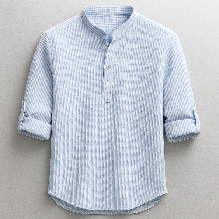 Men’s Textured Henley Shirt