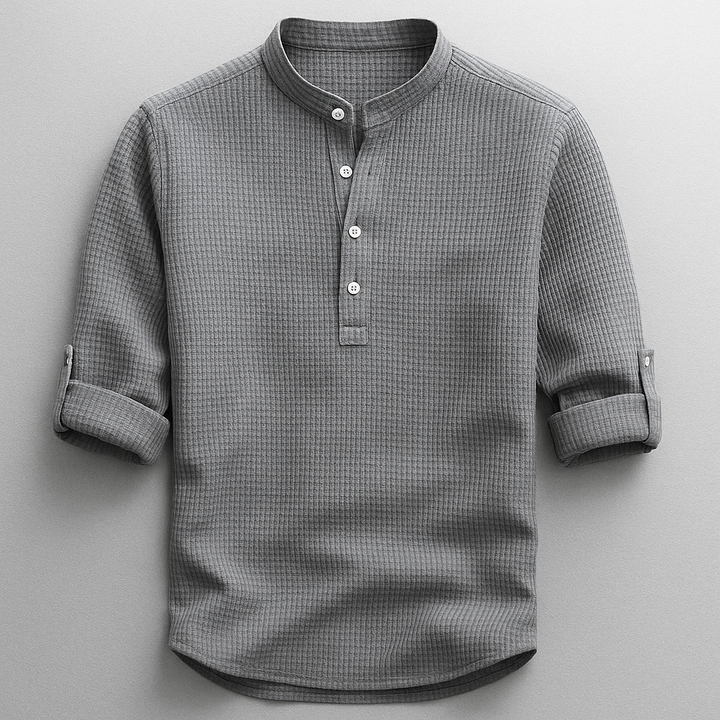Men’s Textured Henley Shirt