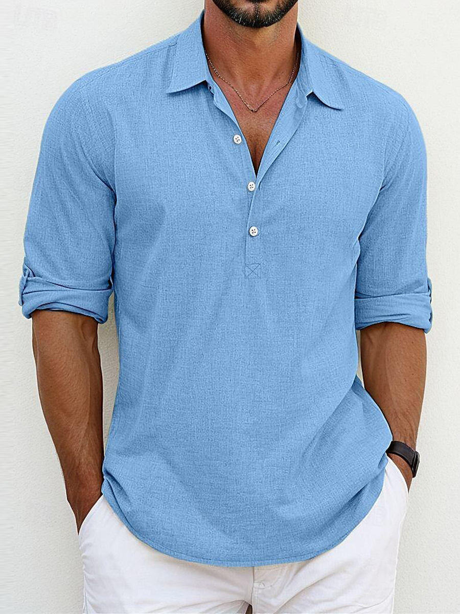 Men’s Textured Linen Shirt