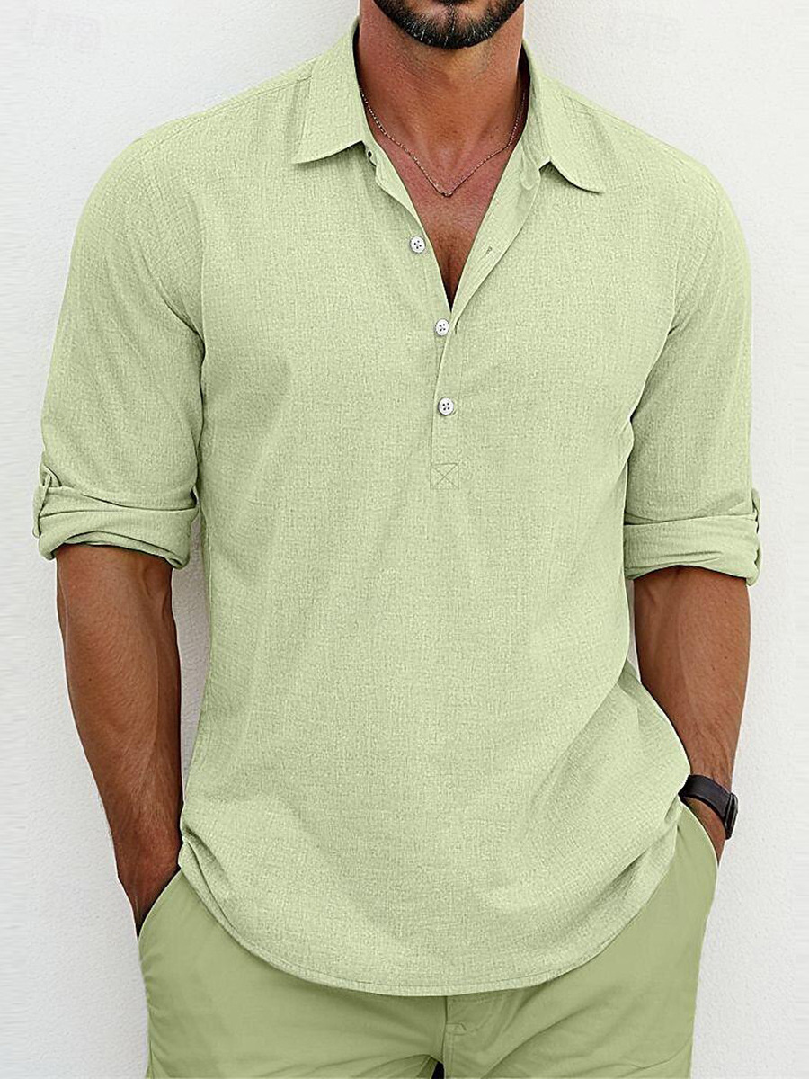 Men’s Textured Linen Shirt