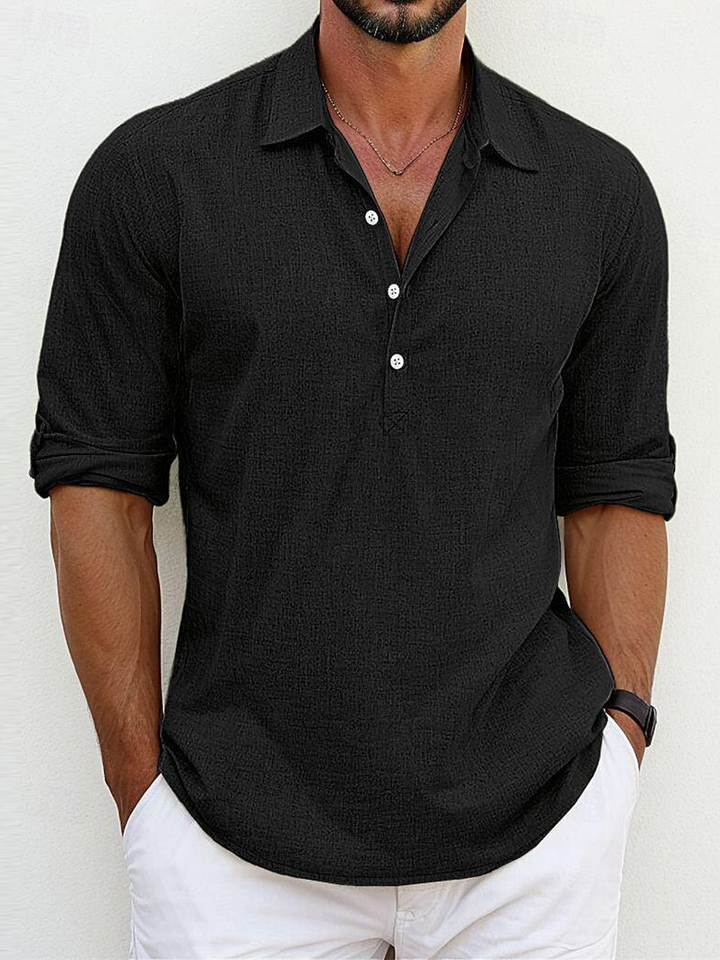 Men’s Textured Linen Shirt