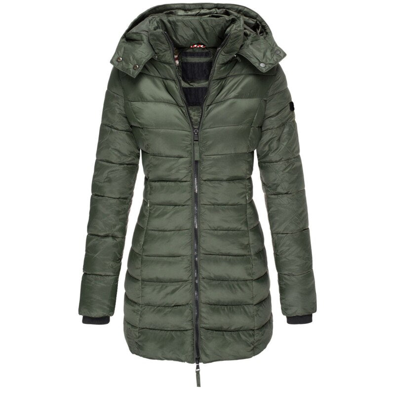 Women’s Longline Hooded Puffer Jacket