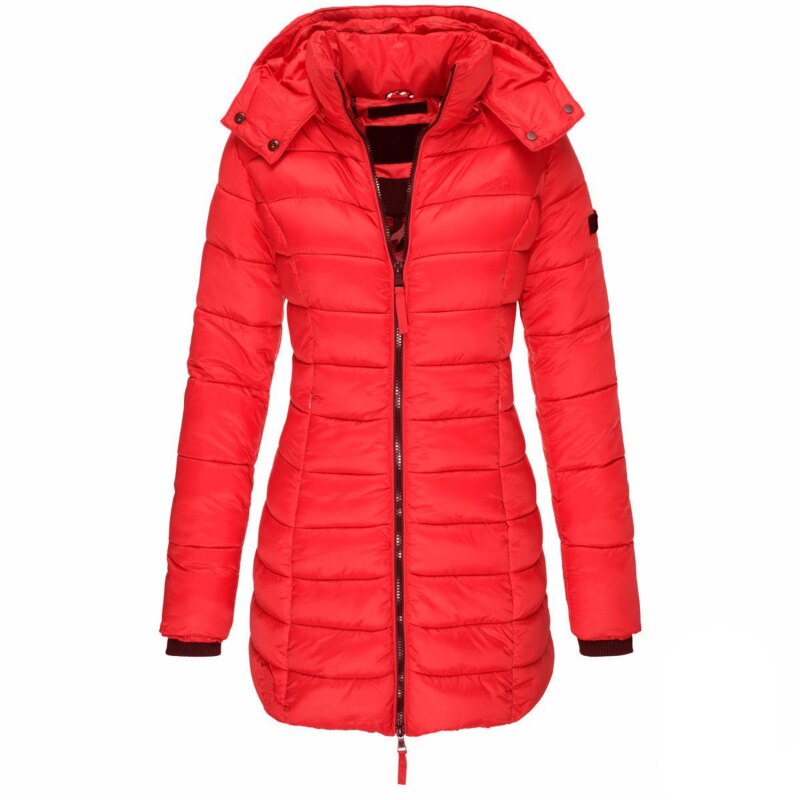 Women’s Longline Hooded Puffer Jacket
