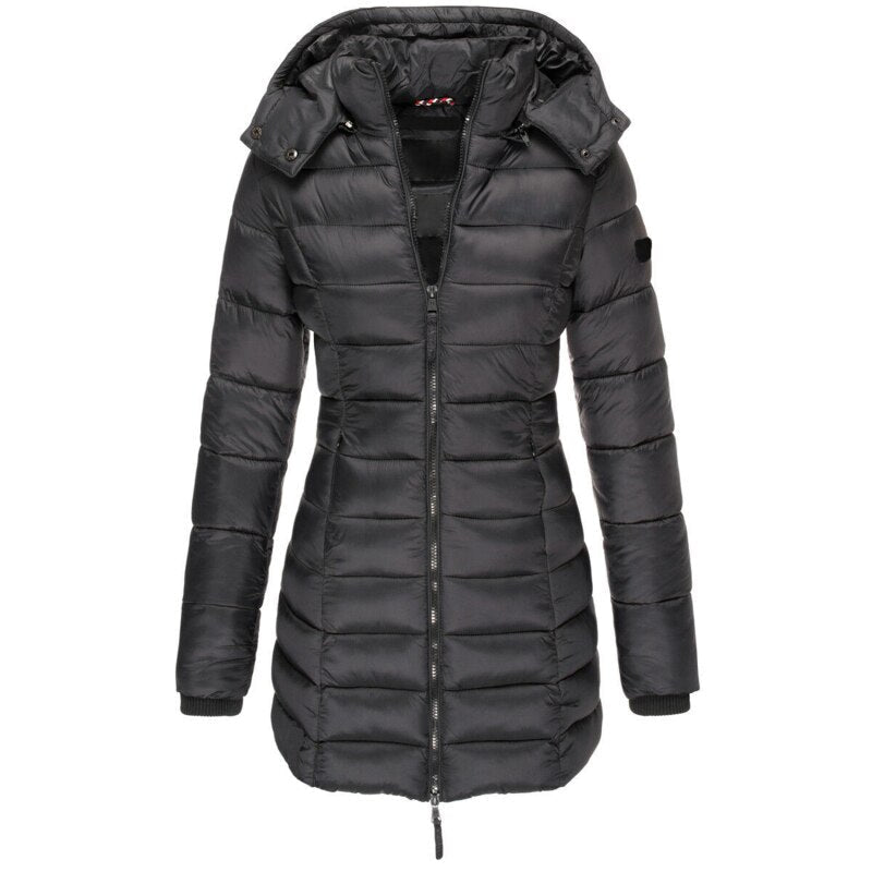Women’s Longline Hooded Puffer Jacket