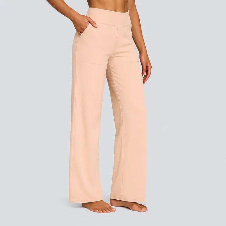 Women’s High-Waisted Stretch Wide-Leg Trousers