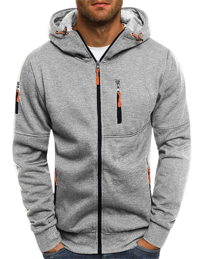 Men’s Multi-Pocket Zip-Up Hoodie