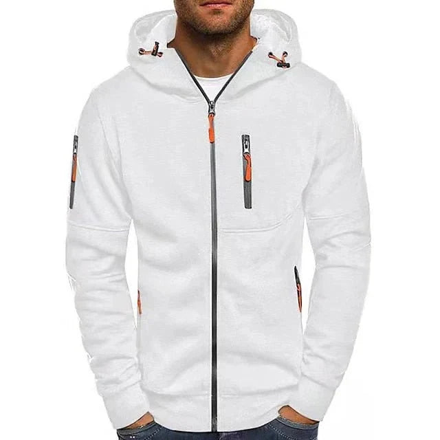 Men’s Multi-Pocket Zip-Up Hoodie