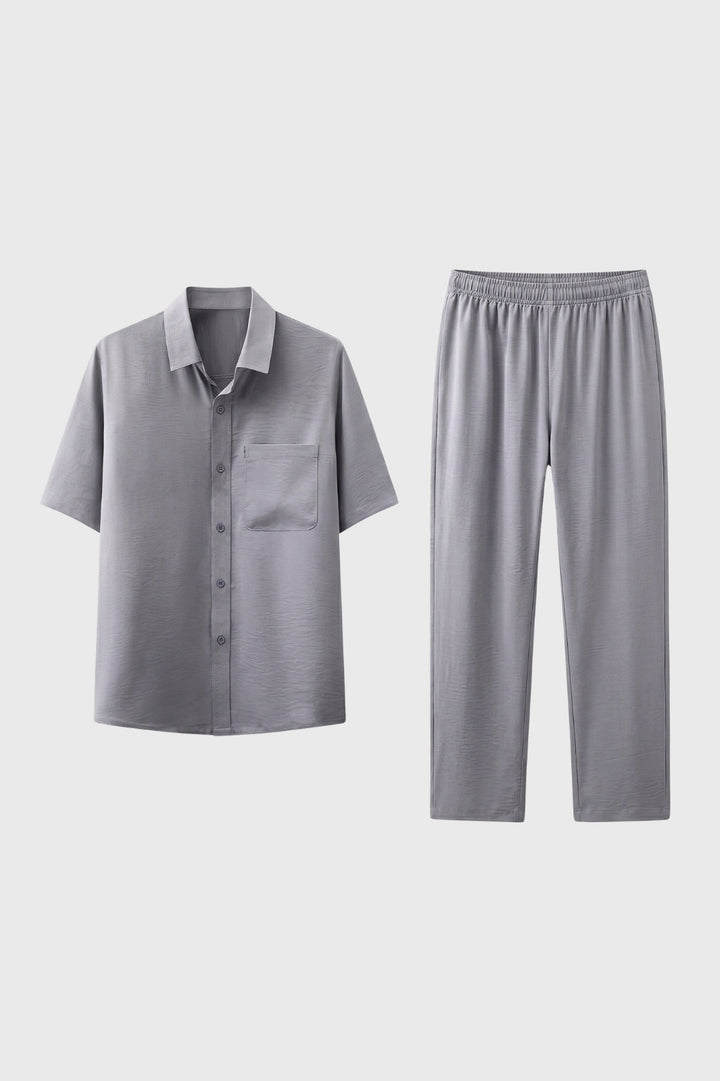 Men’s Short-Sleeve Shirt & Trouser Set