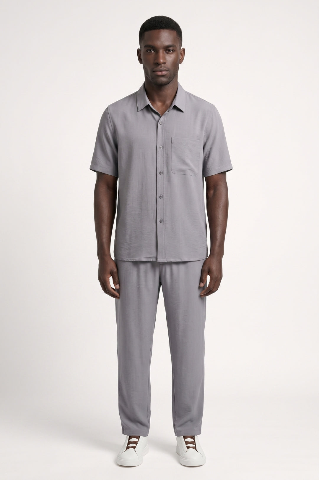 Men’s Short-Sleeve Shirt & Trouser Set
